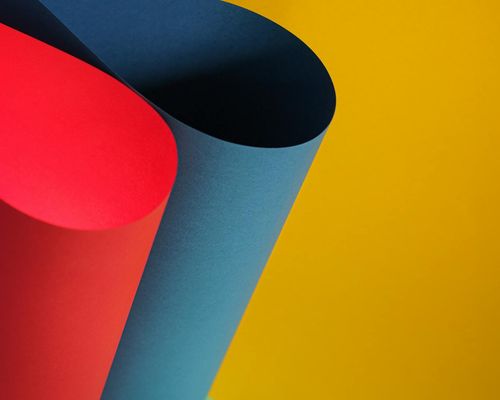 Abstract composition of cold blue colors signifying progress and clarity